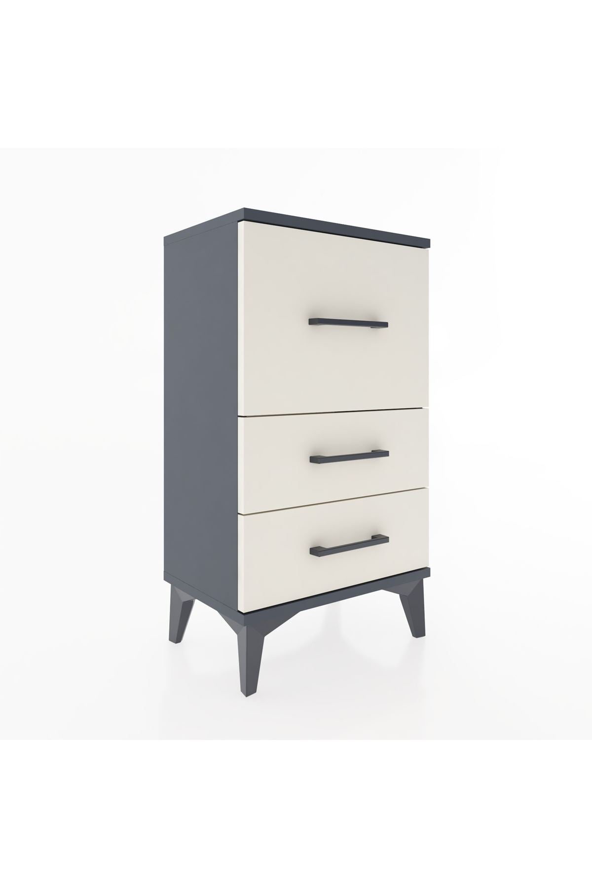 Arges Komodin 3 Çekmeceli 44x30x80 Antrasit-Aytaşı