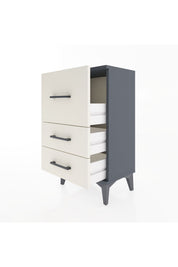 Arges Komodin 3 Çekmeceli 44x30x80 Antrasit-Aytaşı