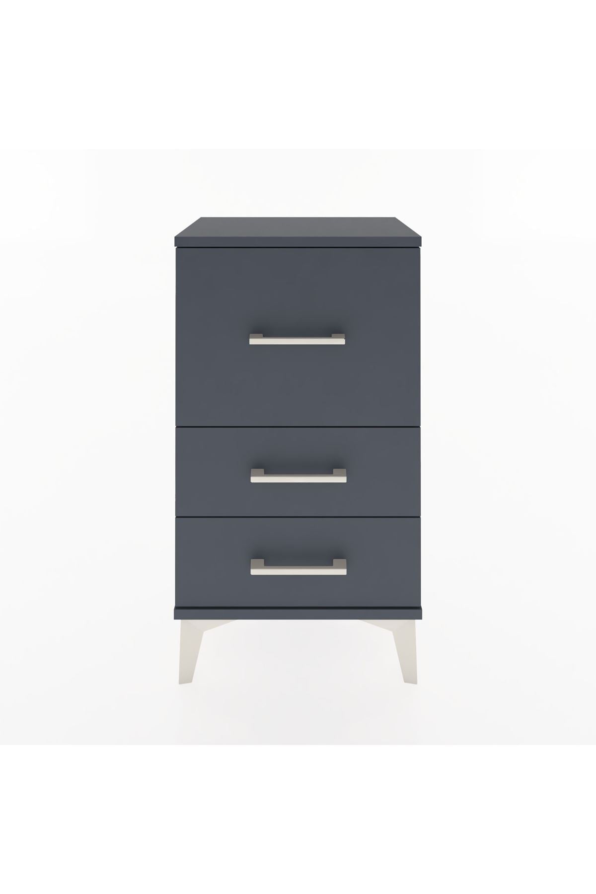 Arges Komodin 3 Çekmeceli 44x30x80 Antrasit-Antrasit