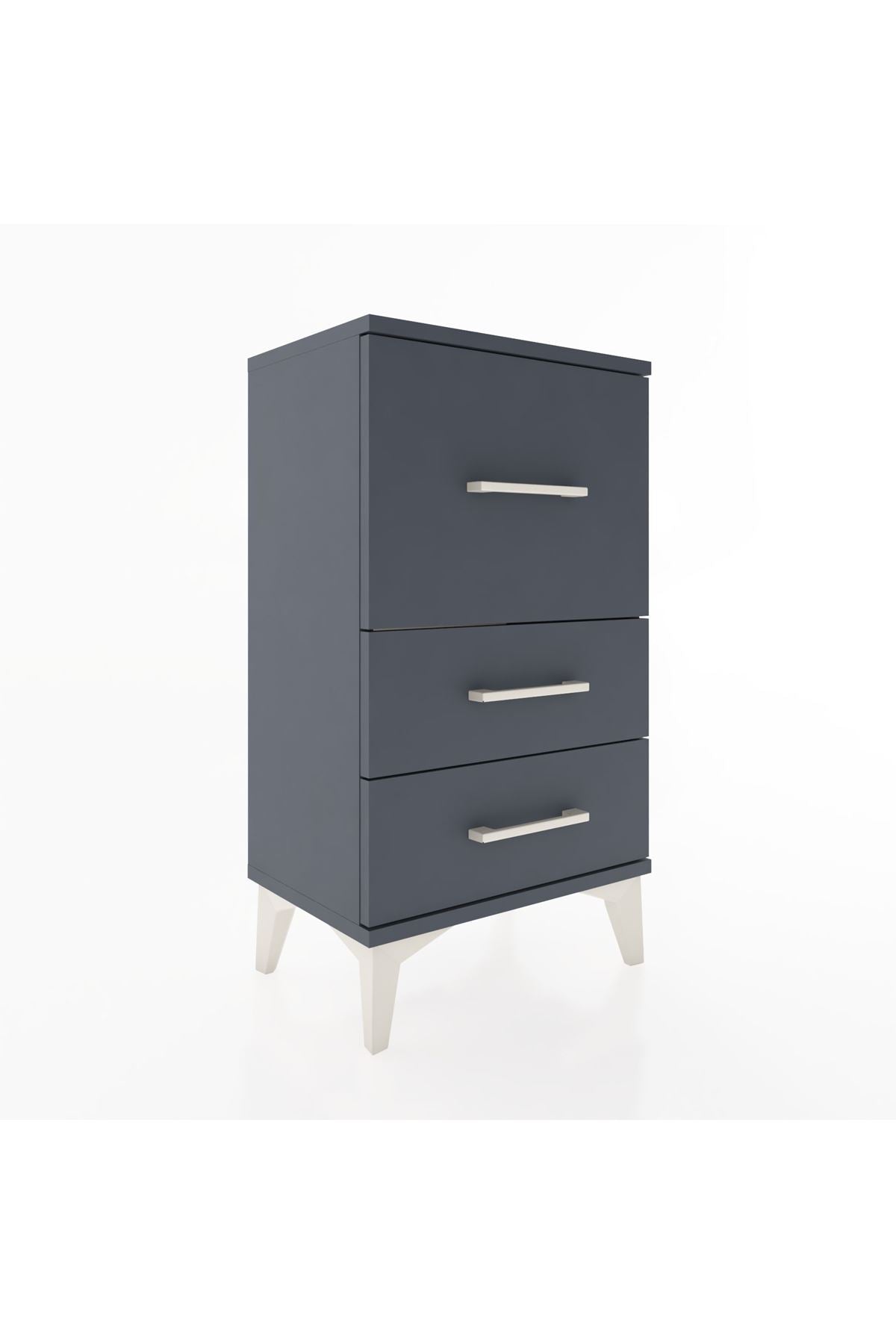 Arges Komodin 3 Çekmeceli 44x30x80 Antrasit-Antrasit