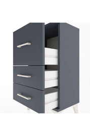 Arges Komodin 3 Çekmeceli 44x30x80 Antrasit-Antrasit