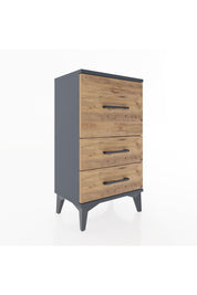 Arges Komodin 3 Çekmeceli 44x30x80 Antrasit-Çam