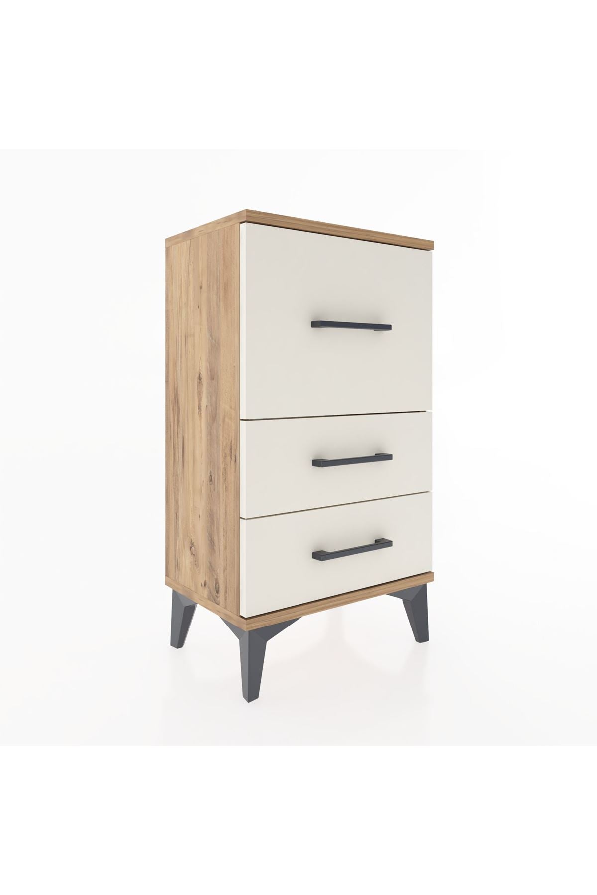 Arges Komodin 3 Çekmeceli 44x30x80 Çam-Aytaşı