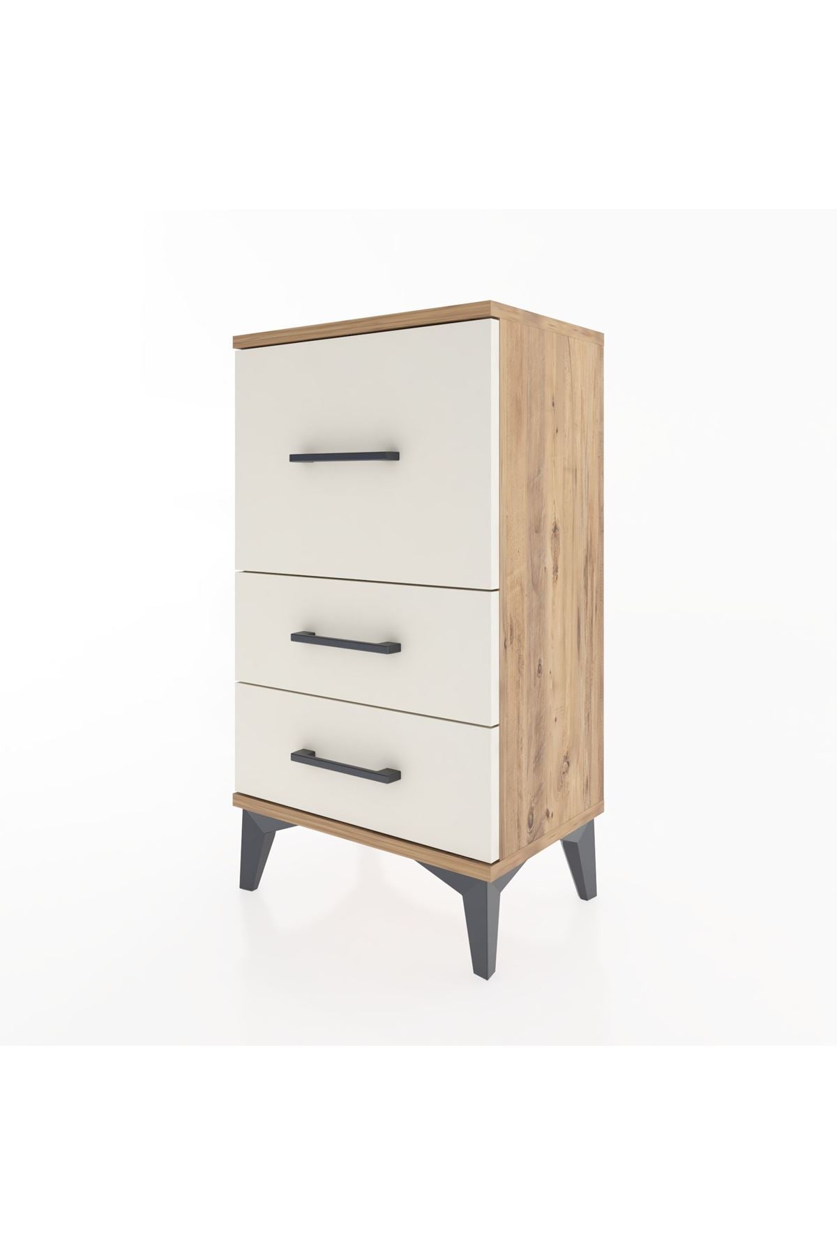 Arges Komodin 3 Çekmeceli 44x30x80 Çam-Aytaşı