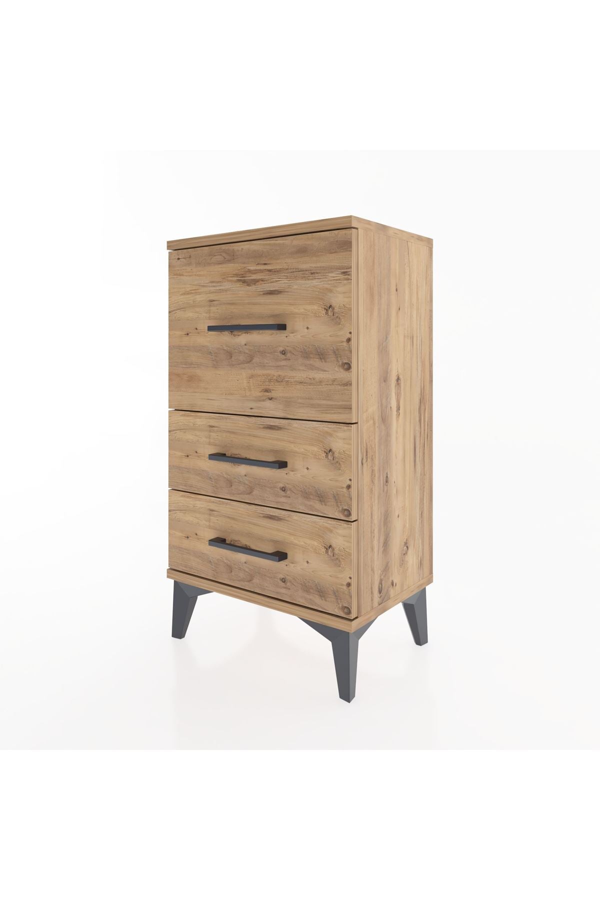 Arges Komodin 3 Çekmeceli 44x30x80 Çam-Çam