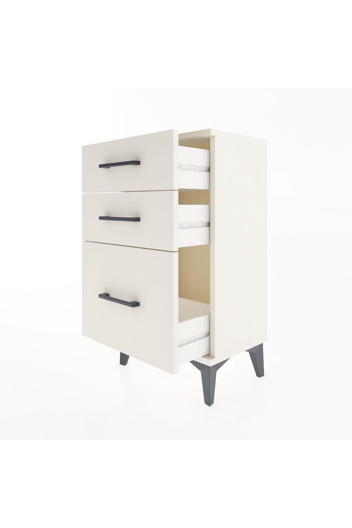 Arges Komodin 3 Çekmeceli 44x30x80 Aytaşı-Aytaşı