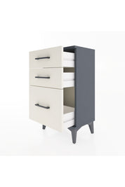 Arges Komodin 3 Çekmeceli 44x30x80 Antrasit-Aytaşı