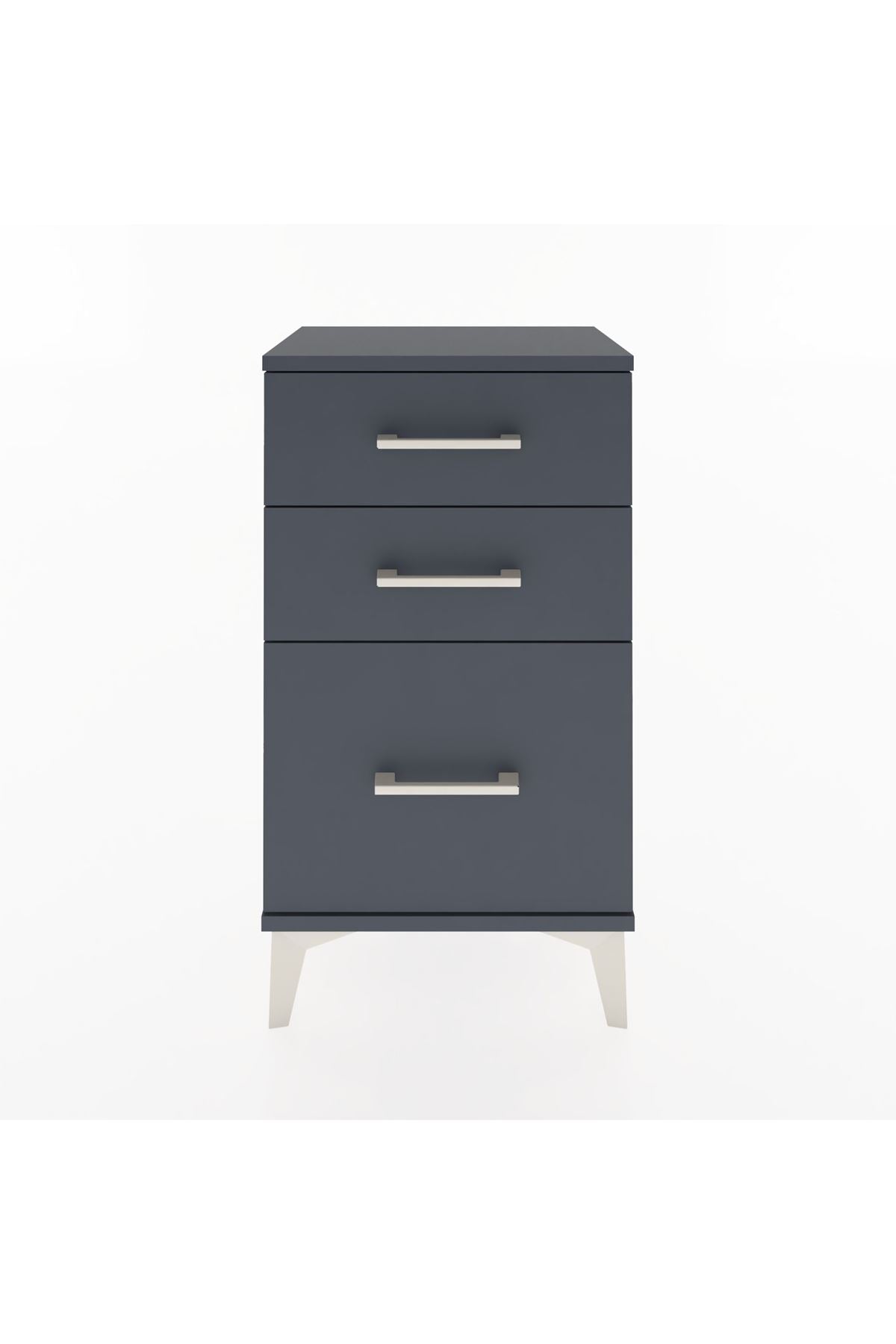 Arges Komodin 3 Çekmeceli 44x30x80 Antrasit-Antrasit