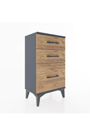 Arges Komodin 3 Çekmeceli 44x30x80 Antrasit-Çam