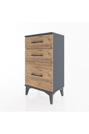 Arges Komodin 3 Çekmeceli 44x30x80 Antrasit-Çam