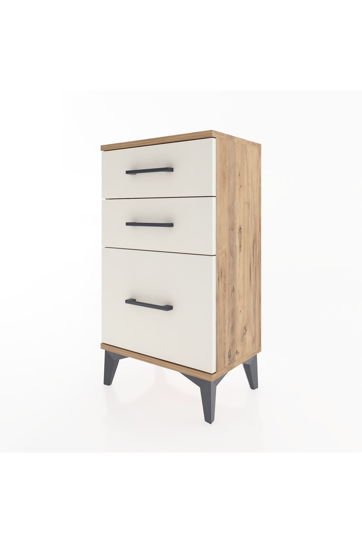 Arges Komodin 3 Çekmeceli 44x30x80 Çam-Aytaşı