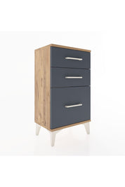 Arges Komodin 3 Çekmeceli 44x30x80 Çam-Antrasit