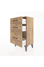 Arges Komodin 3 Çekmeceli 44x30x80 Çam-Çam