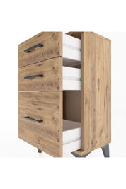 Arges Komodin 3 Çekmeceli 44x30x80 Çam-Çam