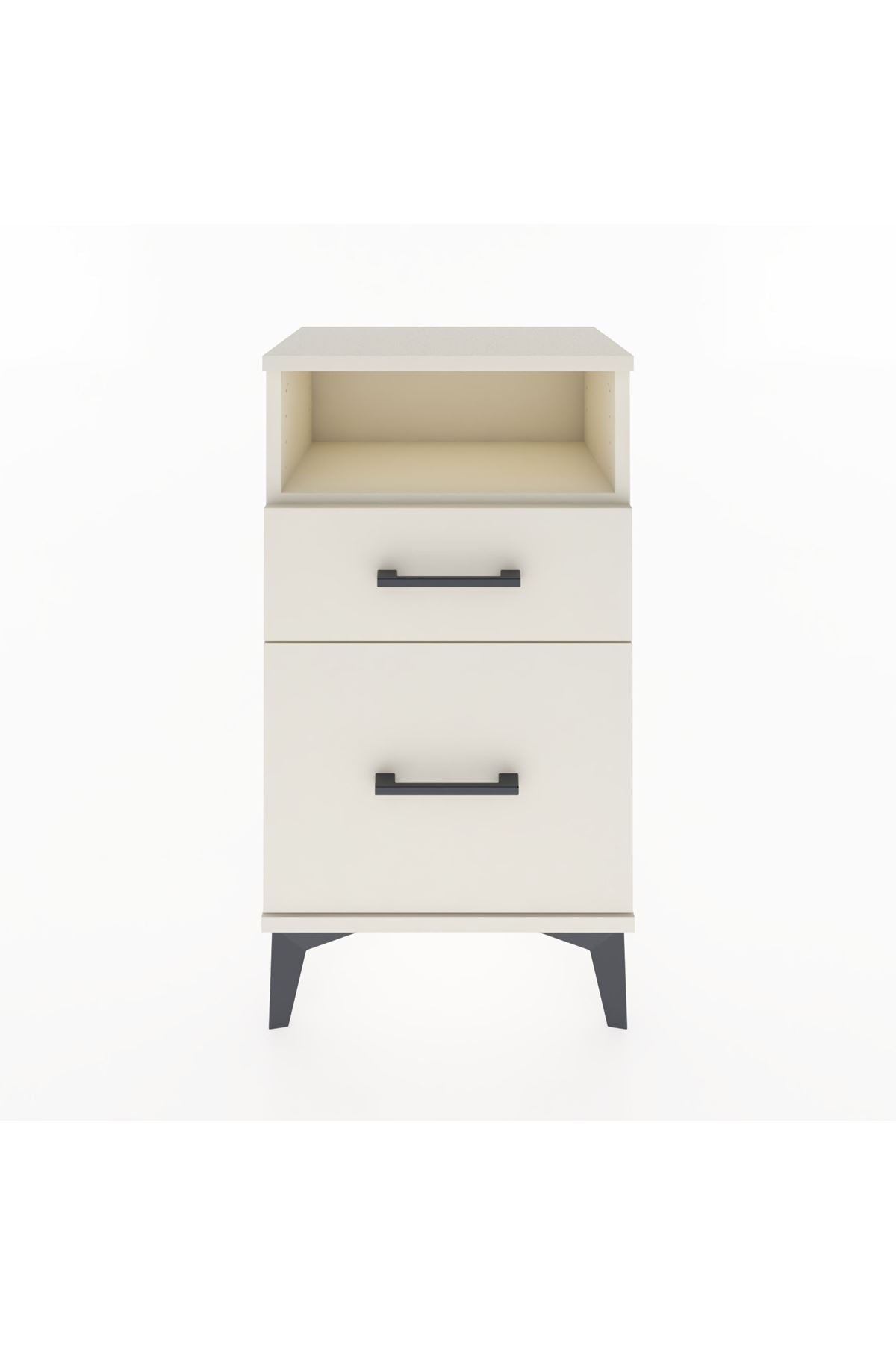 Arges Komodin Tek Raflı 2 Çekmeceli 44x30x80 Aytaşı-Aytaşı