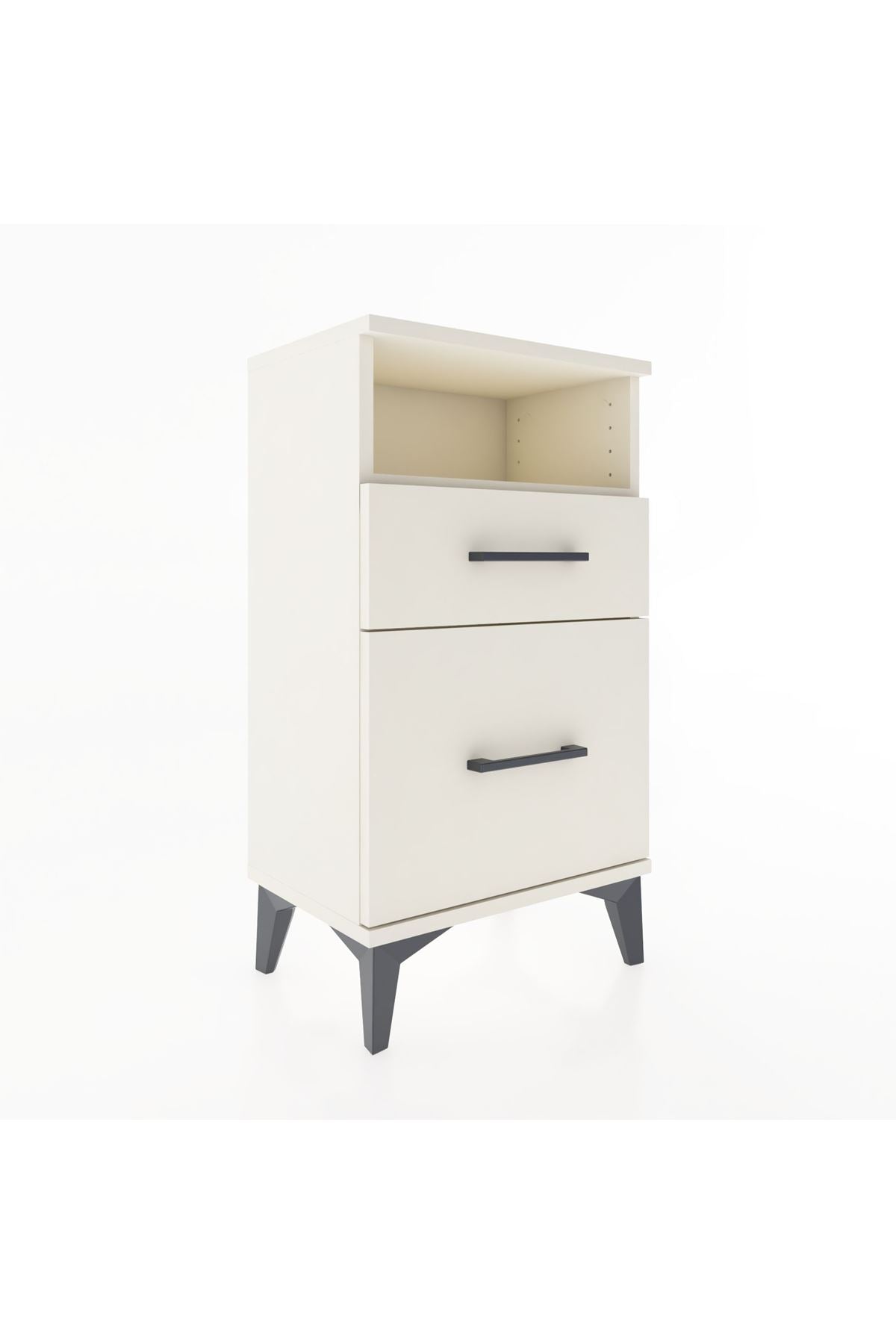 Arges Komodin Tek Raflı 2 Çekmeceli 44x30x80 Aytaşı-Aytaşı