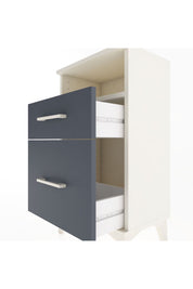 Arges Komodin Tek Raflı 2 Çekmeceli 44x30x80 Aytaşı-Antrasit