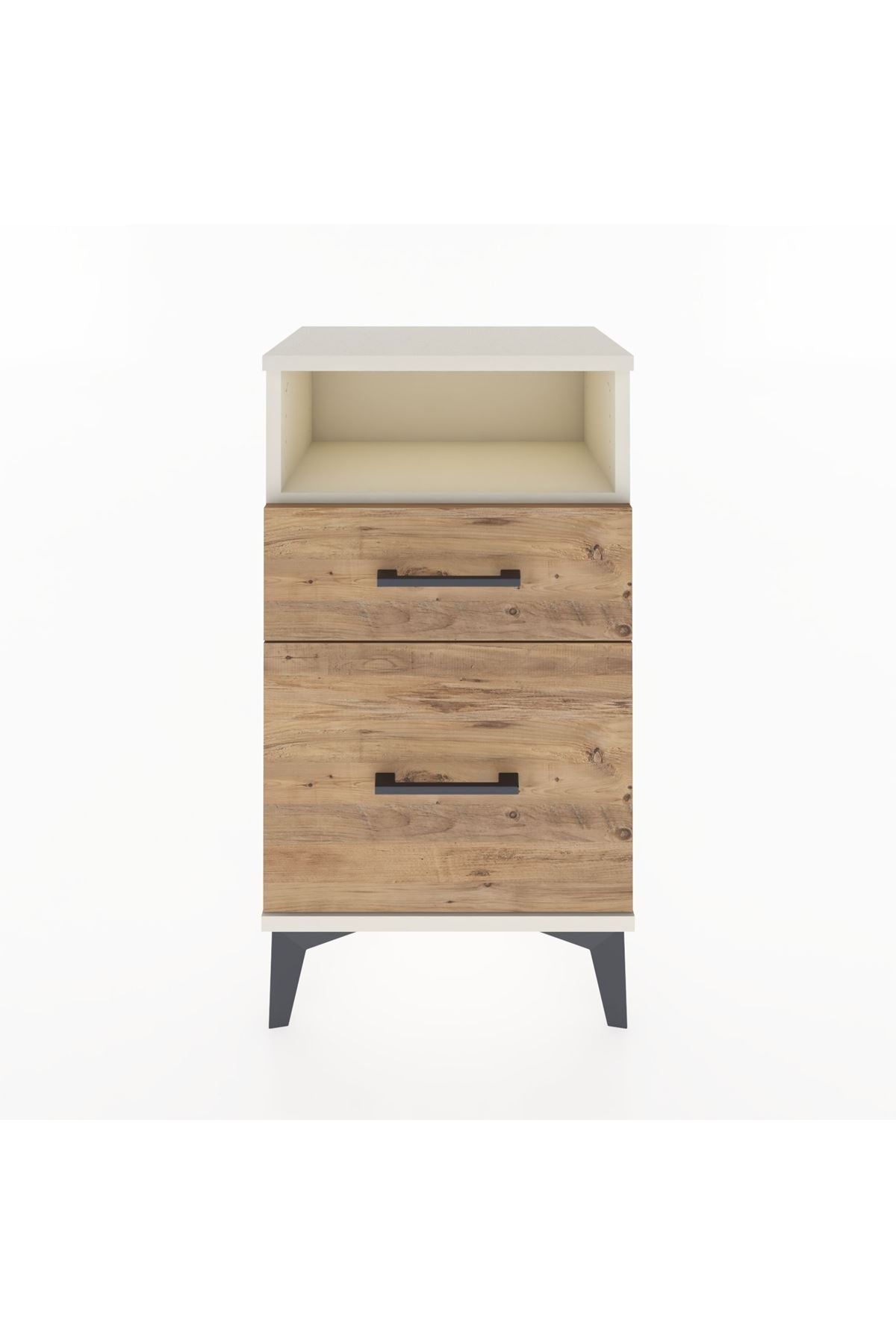 Arges Komodin Tek Raflı 2 Çekmeceli 44x30x80 Aytaşı-Çam