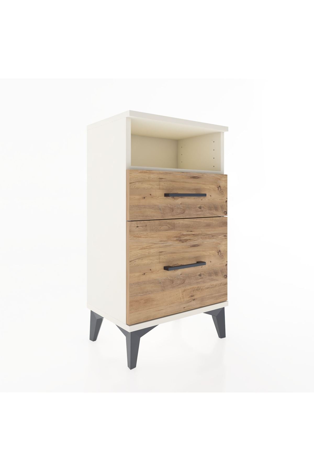 Arges Komodin Tek Raflı 2 Çekmeceli 44x30x80 Aytaşı-Çam