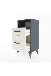 Arges Komodin Tek Raflı 2 Çekmeceli 44x30x80 Antrasit-Aytaşı