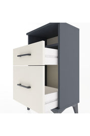 Arges Komodin Tek Raflı 2 Çekmeceli 44x30x80 Antrasit-Aytaşı