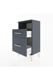 Arges Komodin Tek Raflı 2 Çekmeceli 44x30x80 Antrasit-Antrasit
