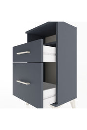 Arges Komodin Tek Raflı 2 Çekmeceli 44x30x80 Antrasit-Antrasit