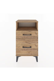 Arges Komodin Tek Raflı 2 Çekmeceli 44x30x80 Çam-Çam