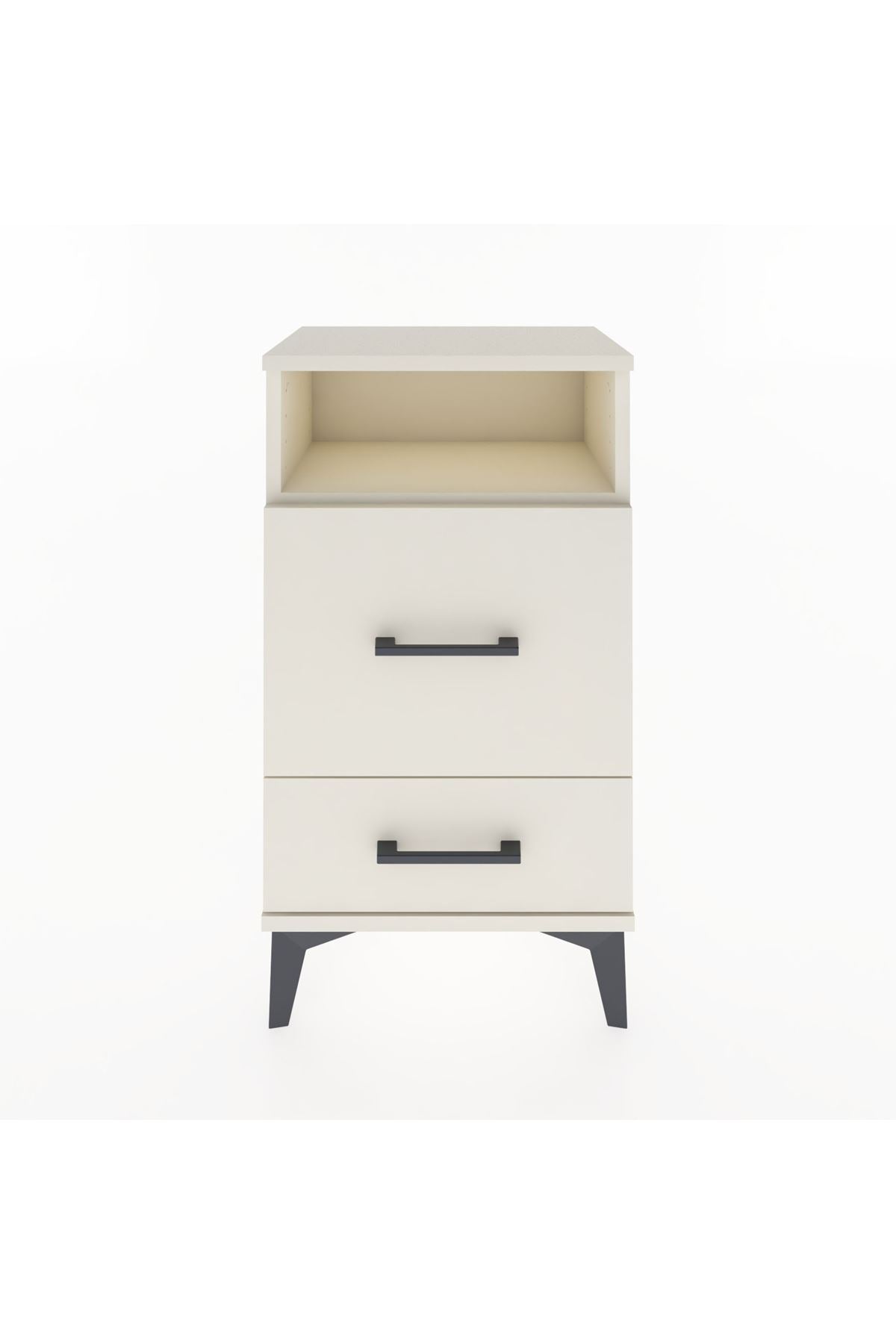 Arges Komodin Tek Raflı 2 Çekmeceli 44x30x80 Aytaşı-Aytaşı