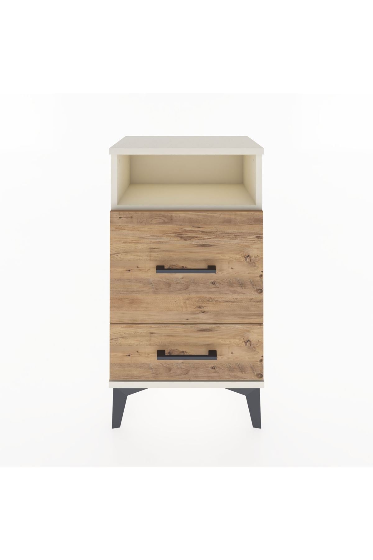 Arges Komodin Tek Raflı 2 Çekmeceli 44x30x80 Aytaşı-Çam