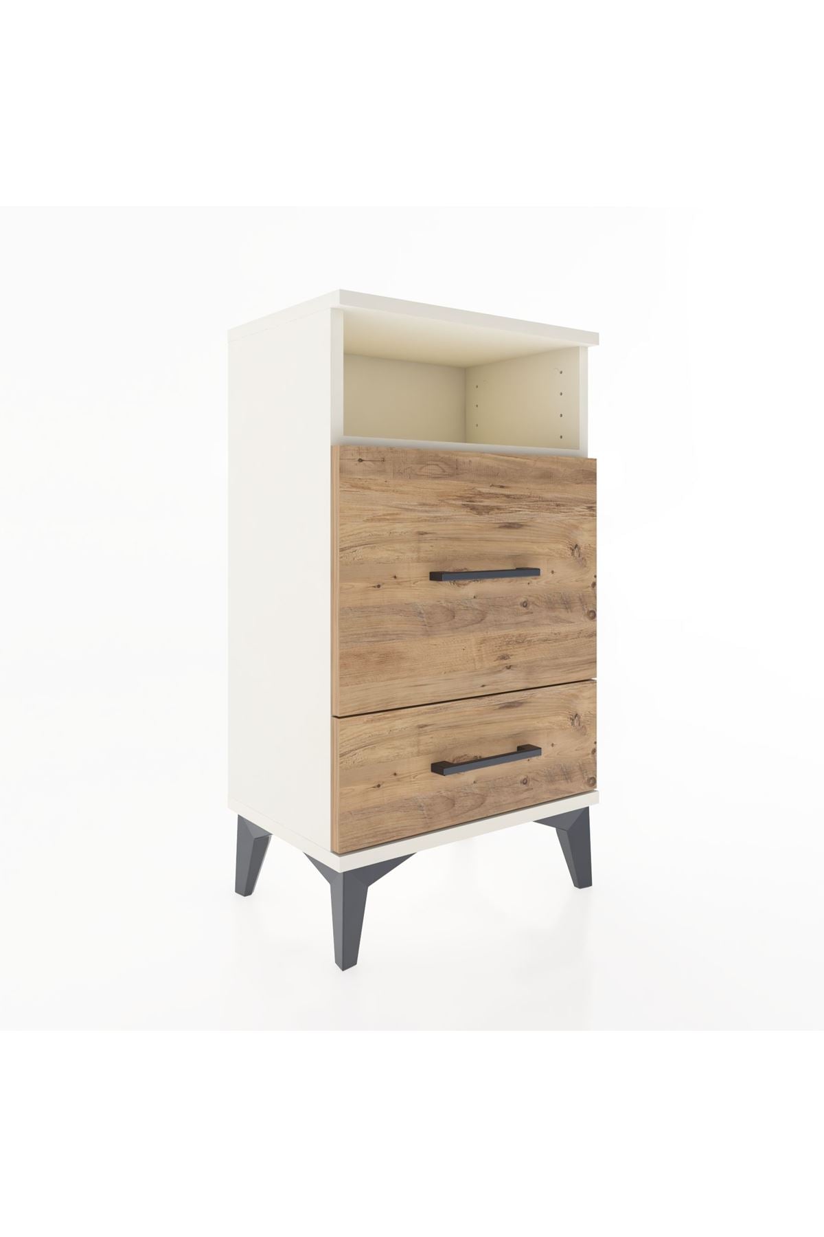 Arges Komodin Tek Raflı 2 Çekmeceli 44x30x80 Aytaşı-Çam