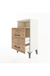 Arges Komodin Tek Raflı 2 Çekmeceli 44x30x80 Aytaşı-Çam