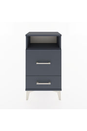 Arges Komodin Tek Raflı 2 Çekmeceli 44x30x80 Antrasit-Antrasit