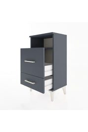 Arges Komodin Tek Raflı 2 Çekmeceli 44x30x80 Antrasit-Antrasit