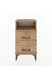 Arges Komodin Tek Raflı 2 Çekmeceli 44x30x80 Çam-Çam