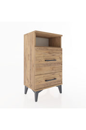 Arges Komodin Tek Raflı 2 Çekmeceli 44x30x80 Çam-Çam