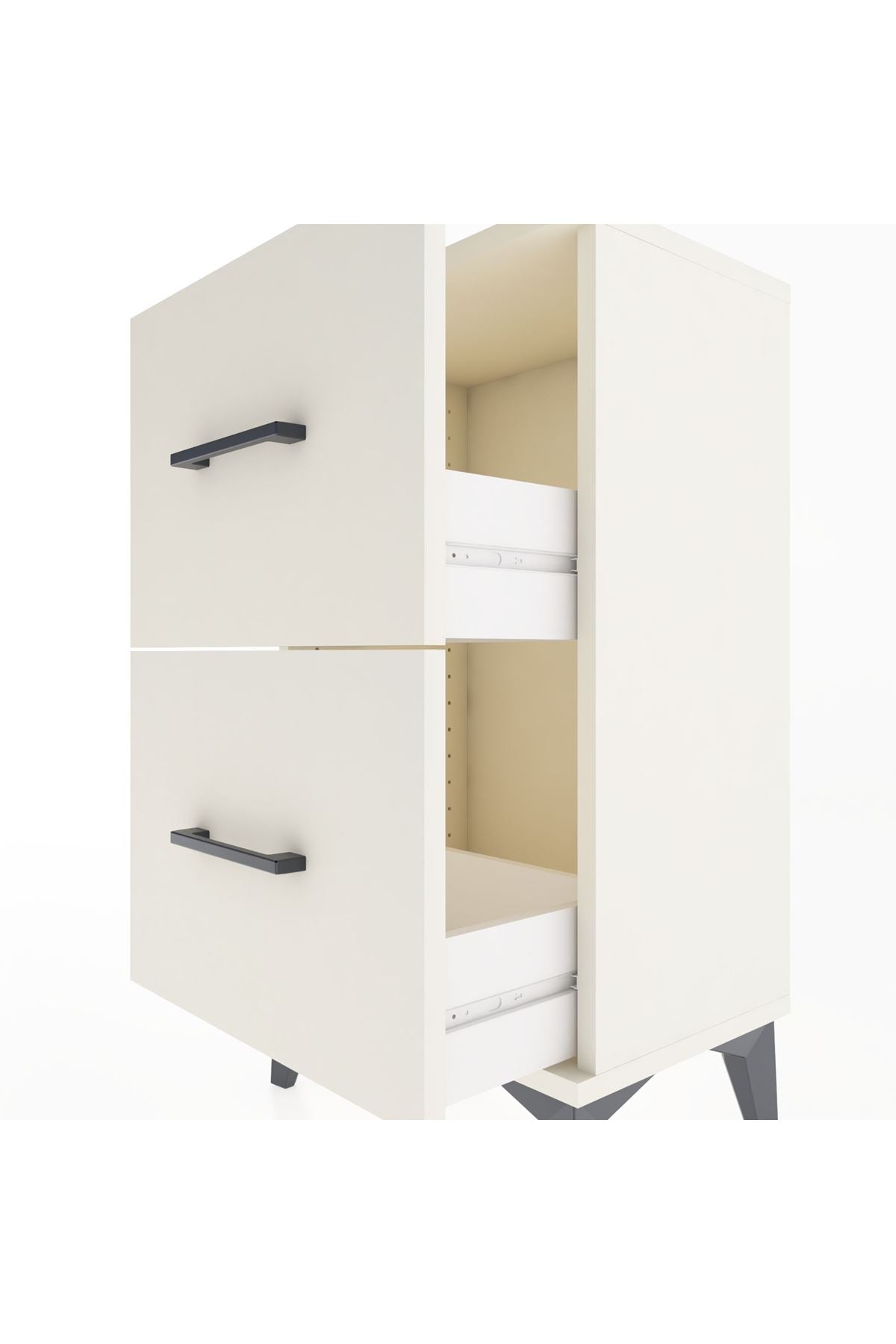 Arges Komodin 2 Çekmeceli 44x30x80 Aytaşı-Aytaşı