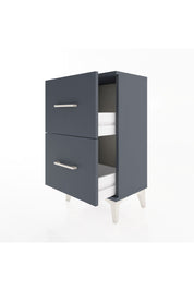 Arges Komodin 2 Çekmeceli 44x30x80 Antrasit-Antrasit