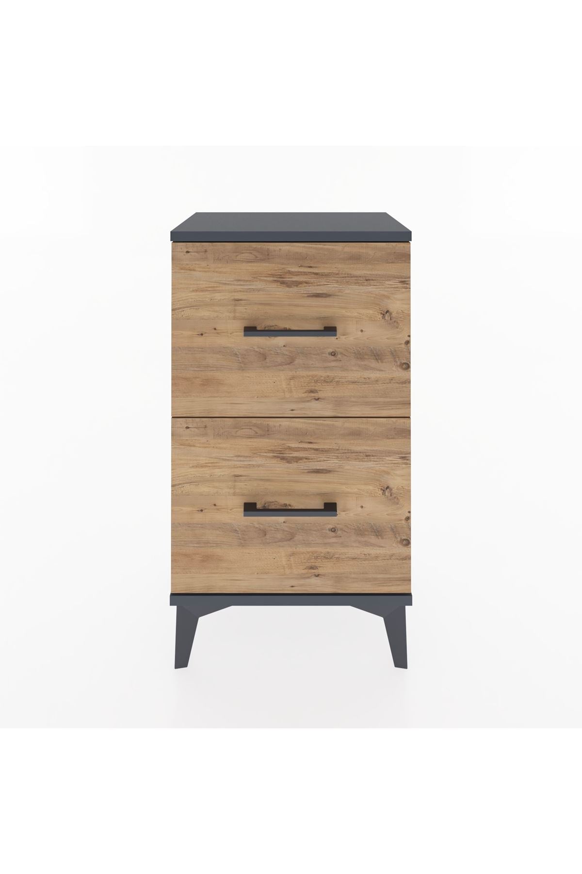 Arges Komodin 2 Çekmeceli 44x30x80 Antrasit-Çam