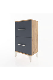Arges Komodin 2 Çekmeceli 44x30x80 Çam-Antrasit