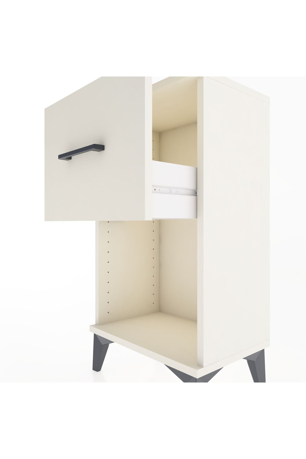 Arges Komodin Tek Çekmeceli 44x30x80 Aytaşı-Aytaşı