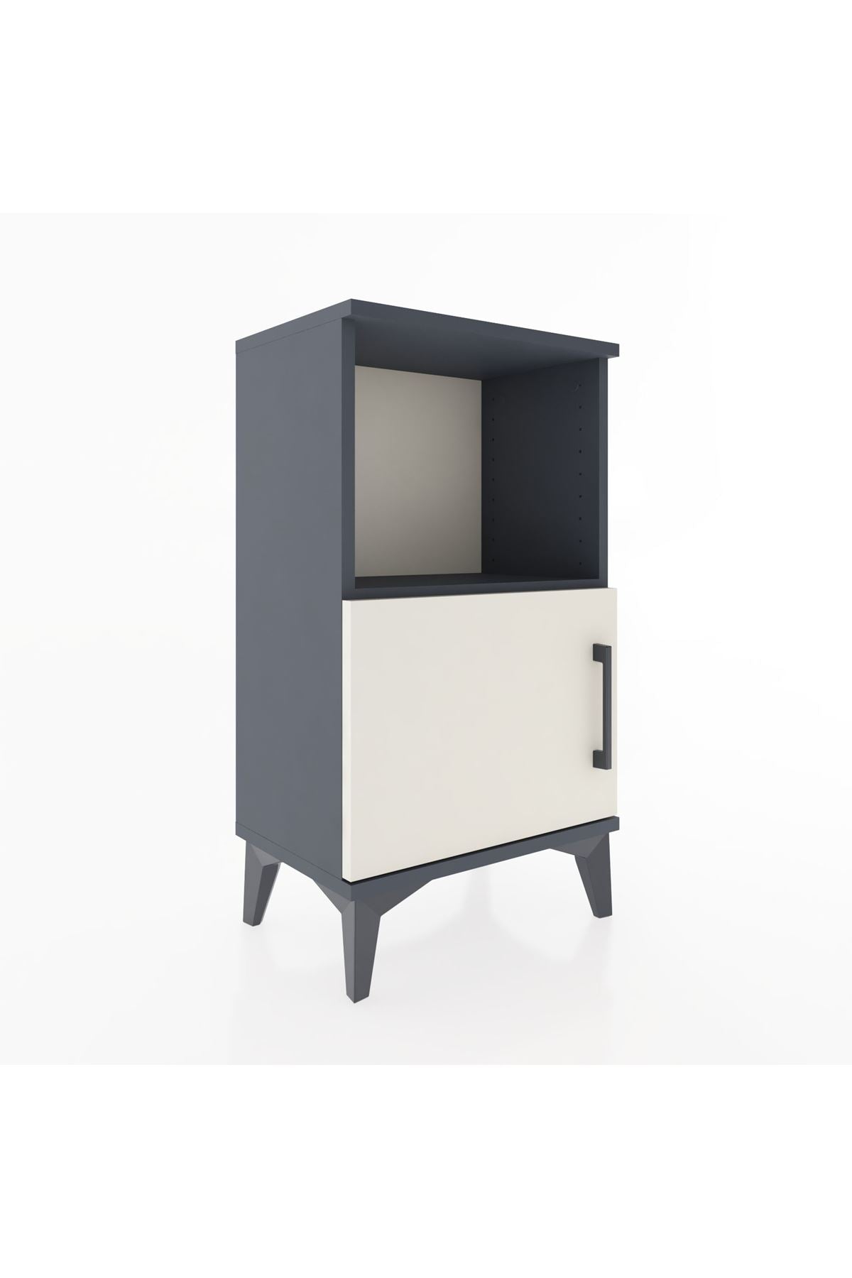 Arges Komodin 2 Raflı Tek Kapaklı 44x30x80 Antrasit-Aytaşı