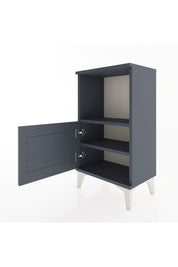 Arges Komodin 2 Raflı Tek Kapaklı 44x30x80 Antrasit-Antrasit