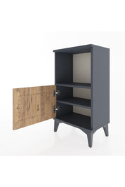 Arges Komodin 2 Raflı Tek Kapaklı 44x30x80 Antrasit-Çam