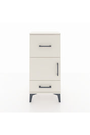 Arges Komodin Tek Raflı 2 Çekmeceli Tek Kapaklı 44x30x96 Aytaşı-Aytaşı