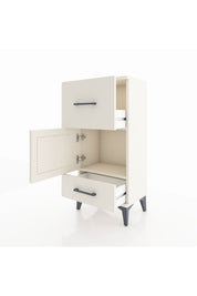 Arges Komodin Tek Raflı 2 Çekmeceli Tek Kapaklı 44x30x96 Aytaşı-Aytaşı