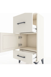 Arges Komodin Tek Raflı 2 Çekmeceli Tek Kapaklı 44x30x96 Aytaşı-Aytaşı