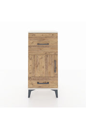 Arges Komodin Tek Raflı 2 Çekmeceli Tek Kapaklı 44x30x96 Aytaşı-Çam
