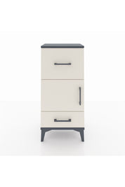 Arges Komodin Tek Raflı 2 Çekmeceli Tek Kapaklı 44x30x96 Antrasit-Aytaşı