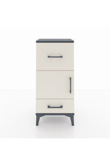 Arges Komodin Tek Raflı 2 Çekmeceli Tek Kapaklı 44x30x96